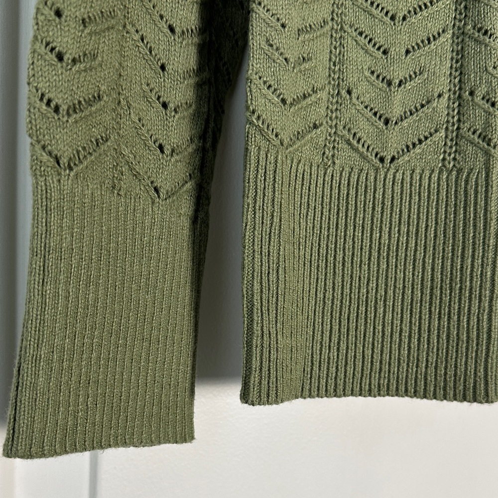L.L. Bean Pointelle Cardigan, MP - Picture 3 of 7